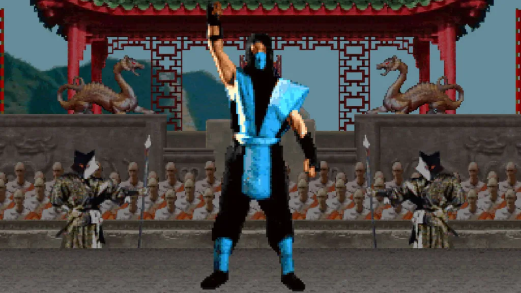 Primeiro Sub-zero no lançamento do primeiro jogo Mortal Kombat